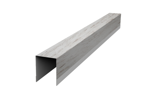 Планка опорная составная внутренняя для забора жалюзи Palermo Grand Line 0,45 Print Elite Snow Wood TwinColor (3м)