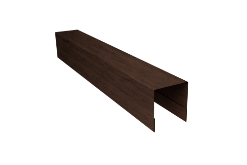 Планка боковая для забора из сайдинга Блок-хаус new Grand Line 0,45 Print-Double Premium Antique Wood (2,5м)