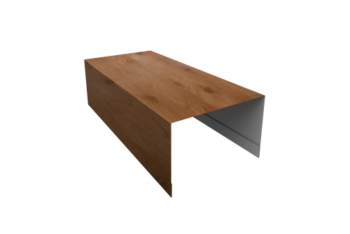 Крышка для забора из сайдинга Блок-хаус new Grand Line 0,45 Print Premium Pine Wood Fresh (3м)