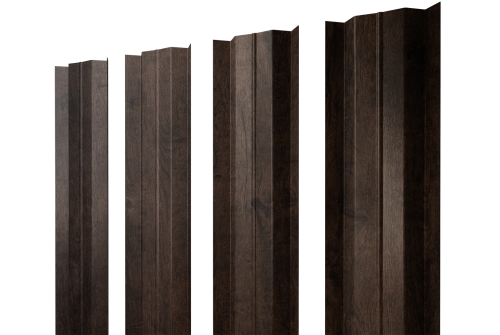 Штакетник М-образный B с прямым резом Grand Line 0,45 Print-Double Premium Antique Wood