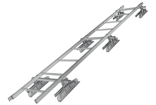 Лестница кровельная для фальца RAL 7004 (3м)