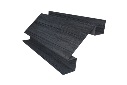 Планка угла внутреннего сложного Экобрус Grand Line 0,45 Print Premium Grey Wood TwinColor (3м)