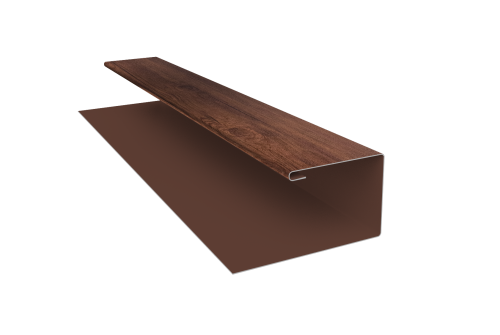 Планка П-образная Экобрус Grand Line 0,45 Print Premium Cherry Wood Fresh TwinColor (3м)
