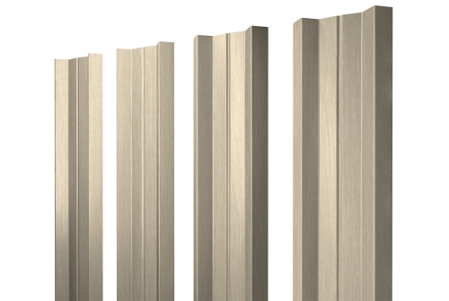 Штакетник М-образный A с прямым резом Grand Line 0,45 Print Elite Milky Wood TwinColor