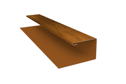 Планка П-образная Экобрус Grand Line 0,45 Print Elite Golden Wood TwinColor (2м)