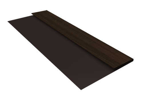Планка стартовая Блок-Хаус new Grand Line 0,45 Print Elite Coffee Wood TwinColor (3м)