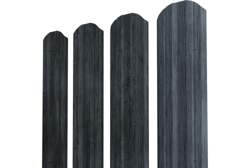 Штакетник Twin XL фигурный Grand Line 0,45 Print Premium Grey Wood TwinColor