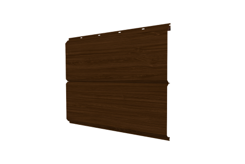 Софит металлический ЭкоБрус new Grand Line без перфорации 0,45 Print Elite с пленкой Choco Wood TwinColor