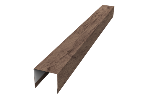 Стойка боковая крепежная для забора жалюзи Palermo Grand Line 0,45 Print Premium Almond Wood Fresh (2,5м)