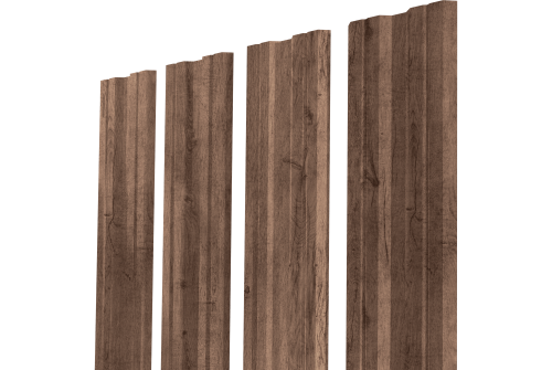 Штакетник Twin XL с прямым резом Grand Line 0,45 Print Premium Almond Wood Fresh