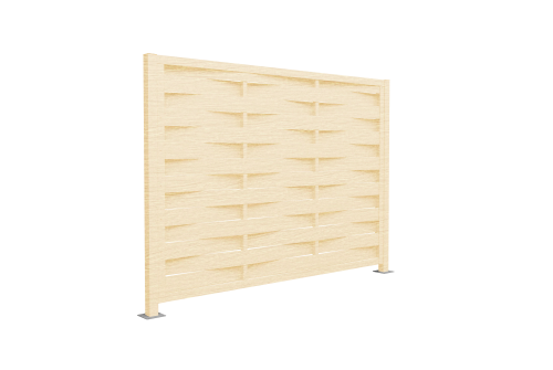 Ламель забора жалюзи Palermo Grand Line 0,45 Print Elite Milky Wood TwinColor