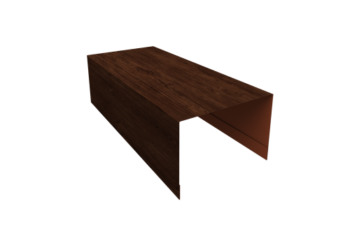 Крышка для забора из сайдинга ЭкоБрус Grand Line 0,4 Print Premium Cherry Wood Fresh TwinColor (3м)