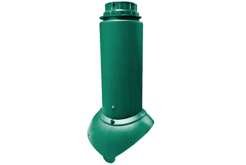 Выход канализации Krovent Pipe-VT 110/125 Изолированный зелёный