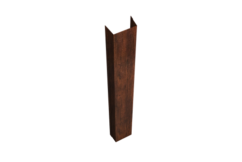 Крепежная планка нижняя для забора жалюзи Texas Grand Line 0,45 Print-Double Premium Cherry Wood Dark F (3м)
