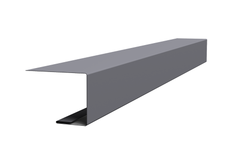 Планка завершающая для Кликфальц Pro Grand Line 0,5 Satin с пленкой RAL 7004 сигнальный серый (3м)