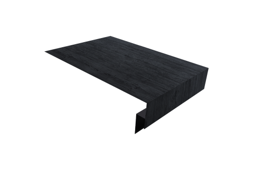 Планка околооконная сложная 250х50х18 (j-фаска) Grand Line 0,45 Print Premium Grey Wood TwinColor (3м)