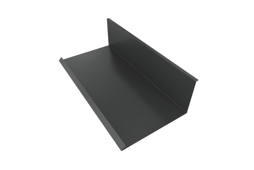 Планка примыкания нижняя к трубе 130х240 Grand Line 0,5 Velur X RAL 7016 антрацитово-серый (3м)