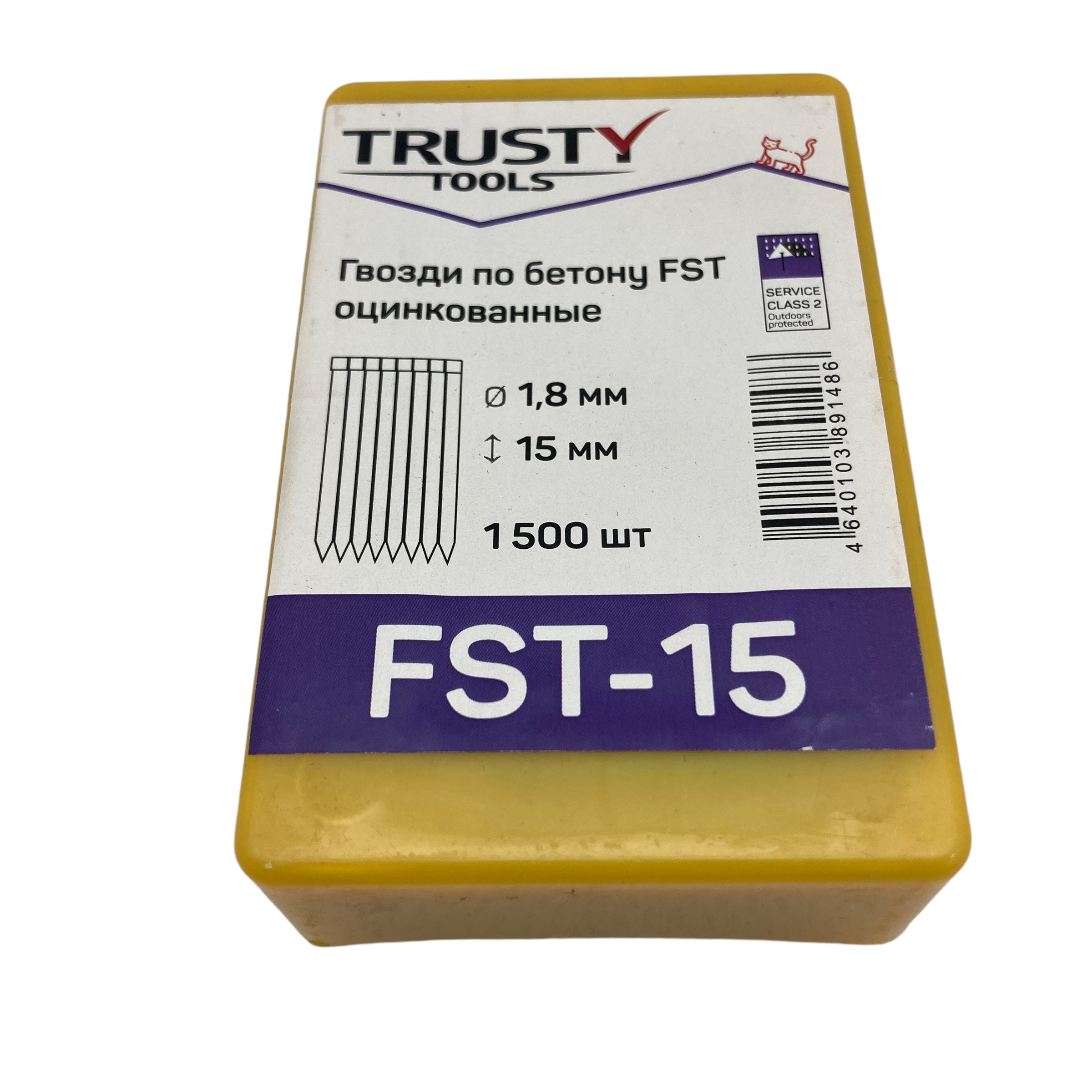 Гвоздь по бетону FST 15 мм (1500 шт)