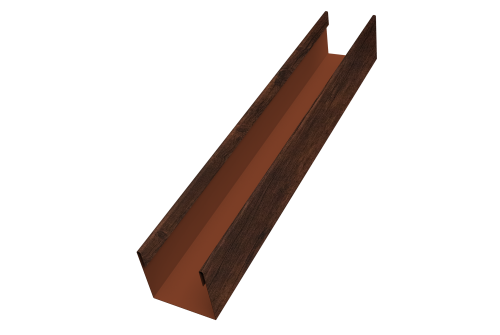 Стойка для забора жалюзи Milan Slim Grand Line 0,45 Print Premium Cherry Wood Dark FTC (3м)