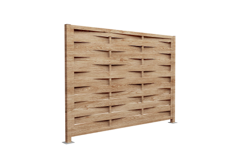Ламель забора жалюзи Palermo Grand Line 0,45 Print Elite White Wood TwinColor