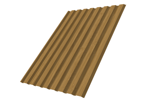 Профнастил С20A Grand Line 0,45 Print Elite Honey Wood TwinColor