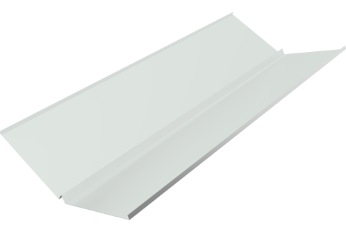 Планка ендовы нижней с компенсатором Grand Line 0,45 PE с пленкой RAL 9003 сигнальный белый (3м)