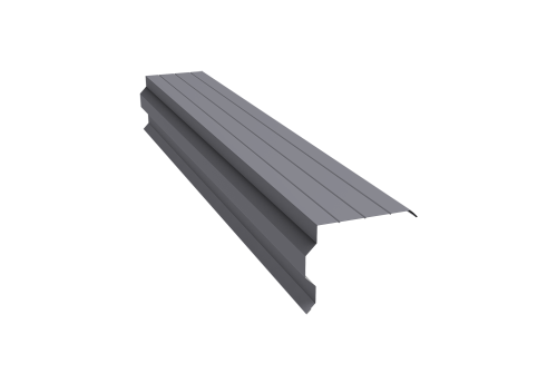 Планка торцевая фигурная 90х110 Grand Line 0,5 Satin с пленкой RAL 7004 сигнальный серый (2м)