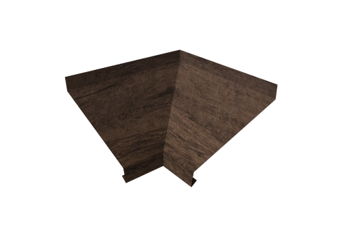 Угол отлива внутренний 150 Grand Line 0,45 Print-Double Elite с пленкой Antique Wood