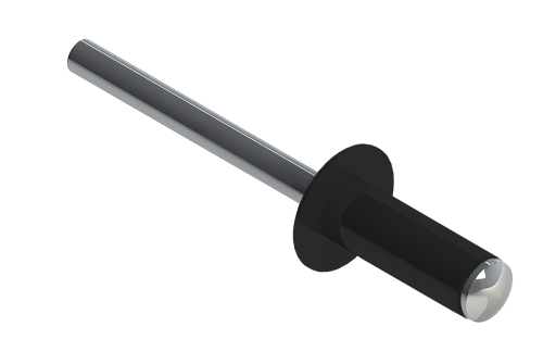 Заклёпка вытяжная Daxmer 4,0х10 RAL 9005 (750шт) сталь/сталь