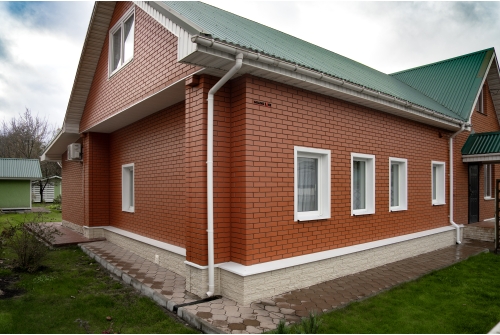 Фасадная панель Grand Line Клинкерный кирпич Design терракотовый со швом RAL 7006