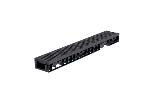 Лоток водоотводный пластиковый Аquastok Master DN100 H70 класс нагрузки B125 (комплект) 1000х148х70 (110701)