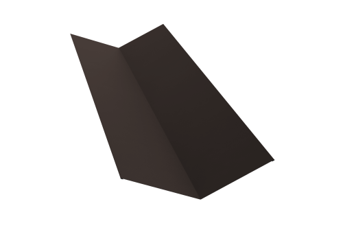 Планка ендовы верхней 145х145 Grand Line 0,5 Satin с пленкой RR 32 темно-коричневый (2м)