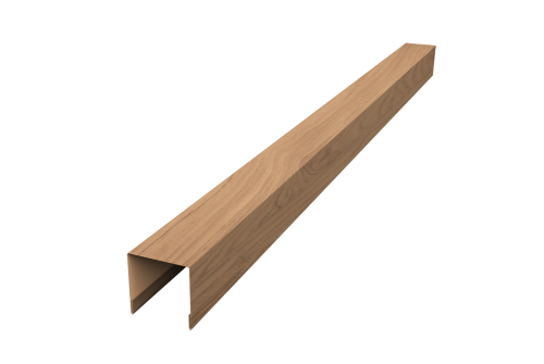 Планка вертикальная лицевая для забора жалюзи Palermo Grand Line 0,45 Print Elite Honey Wood TwinColor (3м)