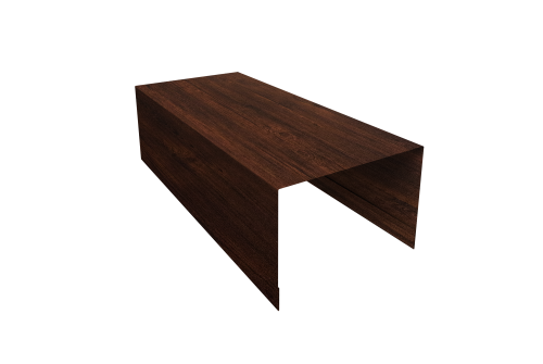 Крышка для забора из сайдинга ЭкоБрус Grand Line 0,45 Print-double Premium Cherry Wood Dark F (3м)