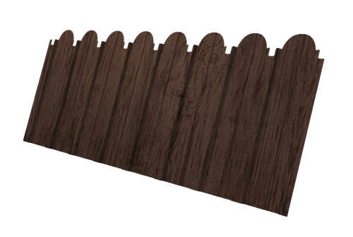 Профнастил C10A фигурный Grand Line 0,4 Print Premium Antique Wood TwinColor