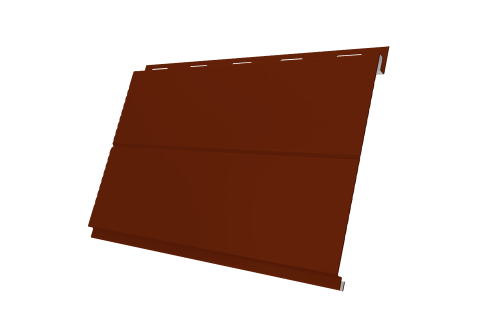 Софит металлический Вертикаль 0,2 line Grand Line 0,5 Satin с пленкой RAL 3009 оксидно-красный