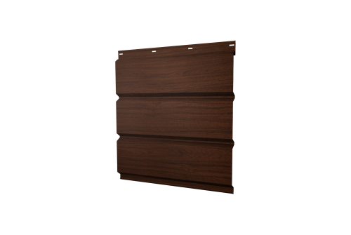 Софит металлический Классик Grand Line без перфорации 0,45 Print Elite с пленкой Choco Wood TwinColor