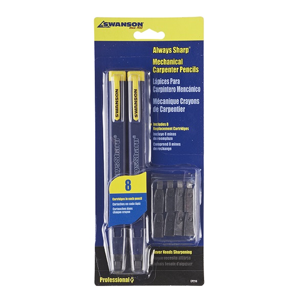 Карандаши Swanson Always Sharp, 2 штуки + 8 запасных грифелей