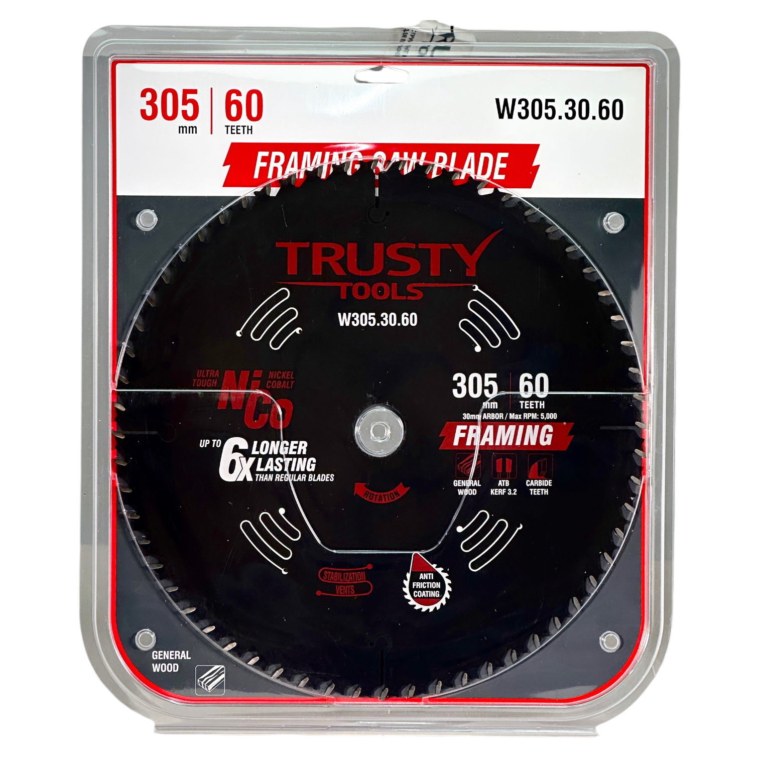Диск пильный Trusty-Tools Framing по дереву 305х30 60T