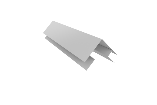 Планка угла внешнего сложная Кожуха сегментного 0,5 Satin с пленкой RAL 9003 сигнальный белый (1,2м)