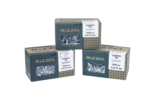 Саморез ПШ Rizzel 4,2х41 (500шт) шлиц PH2, цинк