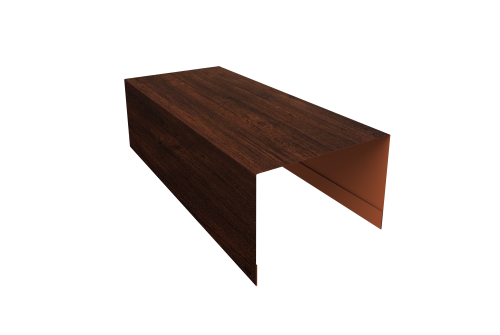 Крышка для забора из сайдинга ЭкоБрус Grand Line 0,45 Print Premium Cherry Wood Dark FTC (3м)