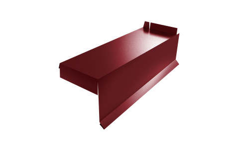Планка торцевая сегментная Квадро профи Grand Line Правая стартовая 0,5 Satin Matt TX RAL 3005 красное вино