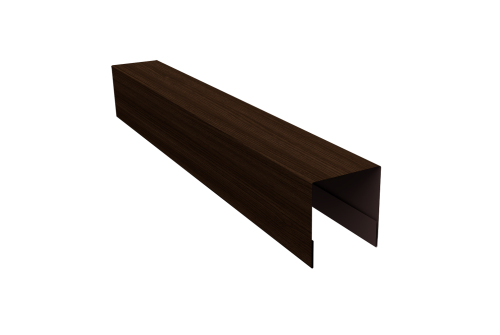 Планка боковая для забора из сайдинга Блок-хаус new Grand Line 0,45 Print Elite Coffee Wood TwinColor (3м)