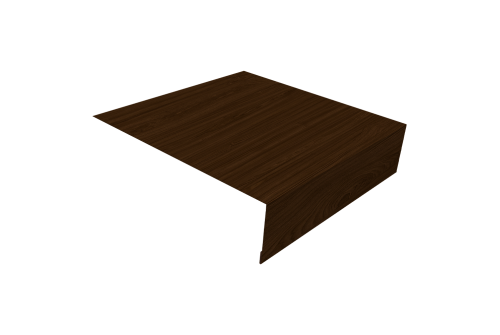 Планка околооконная простая 200х75 Grand Line 0,45 Print Elite Choco Wood TwinColor (3м)
