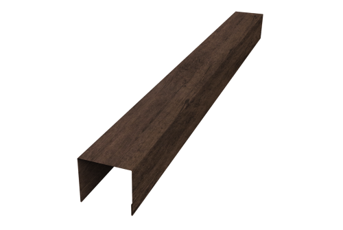 Стойка боковая крепежная для забора жалюзи Palermo Grand Line 0,45 Print-Double Premium Antique Wood (2,5м)