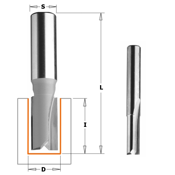 Фреза пазовая CMT 7x18x48 мм, S 8 мм
