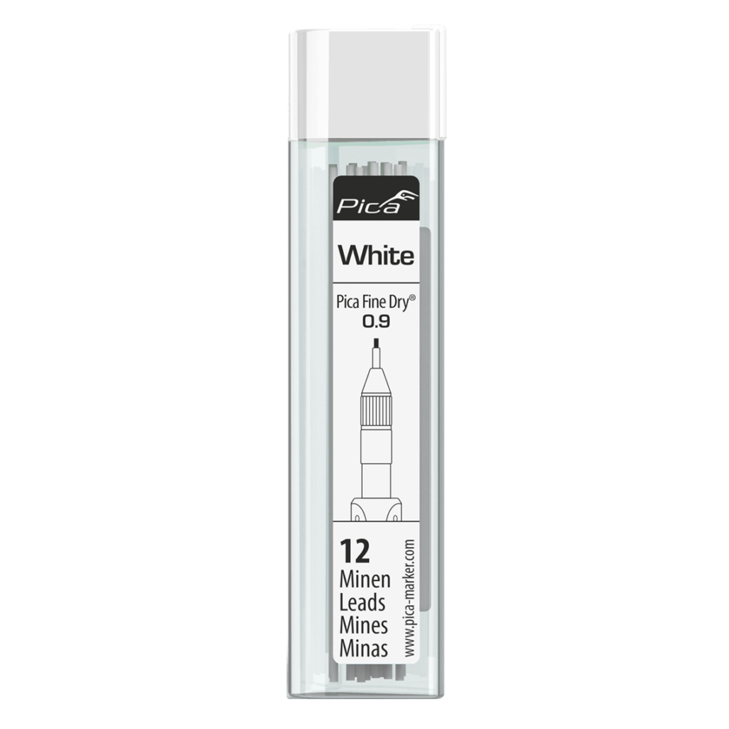 Грифели для карандаша Pica FINE Dry белые (12 шт)