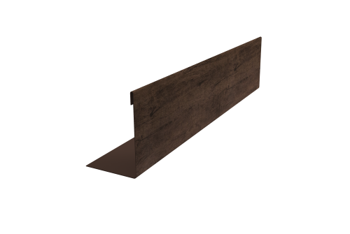 Нащельник 25х35 для забора жалюзи к ламели 125 Texas Grand Line 0,45 Print Elite Antique Wood TwinColor (L2,0)