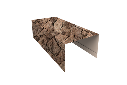 Крышка для забора из сайдинга ЭкоБрус Grand Line 0,45 Print Elite King Stone TwinColor (2,5м)